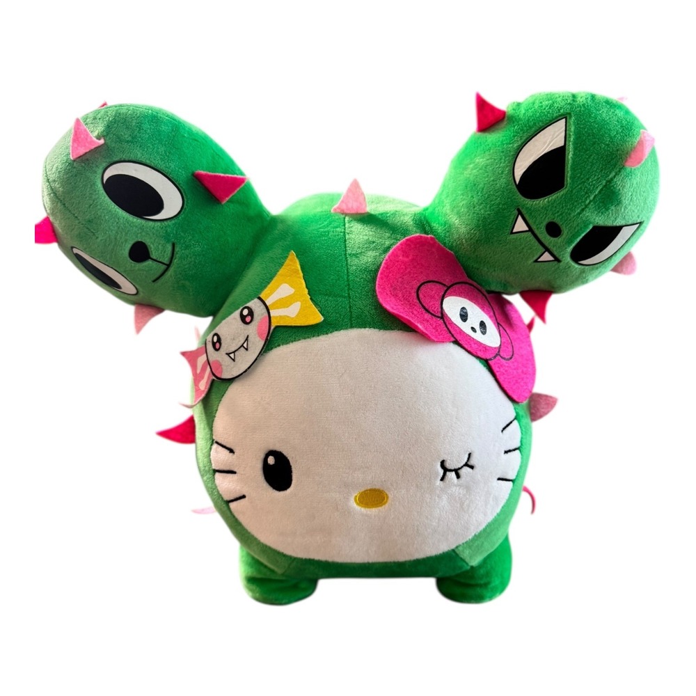 Tokidoki Sanrio Hello Kitty Cactus Plush Doll Cacti Green Pink 12" RARE‎ HTF